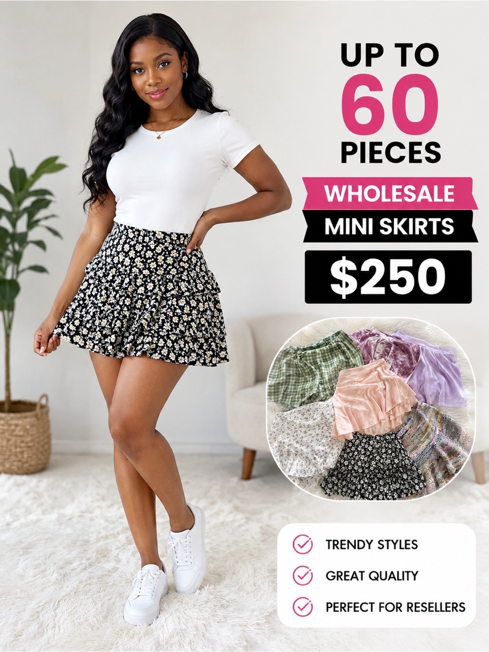 Women wholesale mini skirts